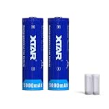 XTAR 21700タイプ 5000mAh 大容量リチュウムイオンバッテリー保護回路付き10A 3.6V 2本セット 専用バッテリーケース付属 充電は500サイクル以上 PSE認証Li-ion リチュウムイオンバッテリー ボタントップタイプ メーカー保証有