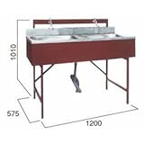 ユニシンク『２槽式』ステンレス製（幅1200×奥行575×高1010）