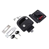 B Baosity ブラック RV パドル 玄関 ドアロック ラッチ ノブ キー デッドボルト キャンパー トレーラー