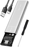 UB-Lab. M.2 SSD 外付けケース USB-C SATA 3.0 NGFF/B Key usb3.1 2TB 高速転送 5Gbps アダプタ 付き ( シルバー )
