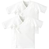 コンビミニ 短肌着2枚組 50～60 オフホワイト