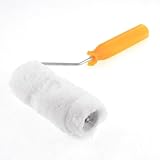 uxcell　ペイントローラー　ペンキ塗り　プラッシュ　プラスチック製　金属　オレンジ　ホワイト　16cm