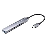 サンワサプライ USB Type-C 4ポート コンボ 超スリムハブ USB-5TC26GM
