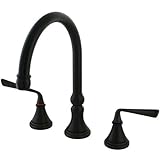 Kingston Brass KS2795ZLLS Silver Sage Widespread ADA Kitchen Faucet Without Sprayer, Oil Rubbed Bron