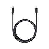 Satechi USB C Thunderbolt 4 ケーブル (1m)、Type-C to Type-C、8Kディスプレイ、40Gbpsデータ転送、240W PD充電、iPhone 17、MacBook Air/Pro/Neo、iPad Air/Pro 用 (Intel Thunderbolt認証)