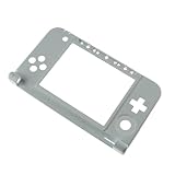 3DS XL LL交換用ヒンジの部分ボトムミドルフレームシェルハウジングケース3DSXLゲームコンソールケースハウジングシェル交換ブラック