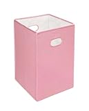 Badger Basket Folding Hamper and Storage Bin, Pink by Badger Basket [並行輸入品]