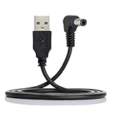 YC° CY USB 2.0 Aタイプ オスから直角 5.5 x 2.5mm DC 5V 電源プラグバレルコネクター 90度充電ケーブル
