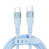 USB-C & USB-C ケーブル for iPhone/Type-C 絡まないケーブル 65W 結束バンド付き USB PD対応 シリコン素材採用 Galaxy iPad Pro MacBook Pro/Air /iPhone15 16 17各種対応