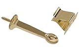 The Hillman Group 852343 Rigid Door Stop with Holder - Brass Finish 1-Pack [並行輸入品]