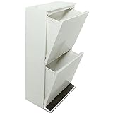 タンスのゲン ダストボックス 分別 ペダル 2段 40L ホワイト 34200002 WH