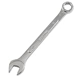 uxcell コンビネーションレンチ クロムメッキの金属シルバートン12ポイントボックスU 形オーペンエンド レンチセット