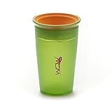 JUICY! WOW CUP TM - NEW Translucent Wow Cup with Freshness Lid - 9 oz. (Green/Orange) by Wow Gear [並