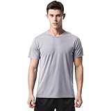 [Rovidorx] tシャツ メンズ 半袖 速乾 ドライtシャツ スポーツtシャツ 大きいサイズ ティーシャツ ランニングウェア トレーニングウェア 練習着 無地 冷感 吸汗速乾 805-gr-L