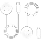 [2個パック] 充電器 Google Pixel Watch 2/3/Fitbit Ace LTE 交換用充電ケーブル (3.3フィート/100cm) [Pixel Watch 1には使用できません] (ホワイト、Type-C)
