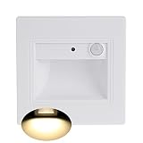 ワイヤレスモーションセンサー階段ライト、liyudl 2.5 W SMD 5730 Footlight Squareウォールライトステップ照明 White