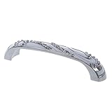 SODIAL(R) 2 X クリスタル亜鉛合金引き出しキャビネット　食器戸棚ドアハンドル ねじ付き 96MM