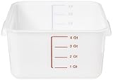 Rubbermaid Commercial Space Saving Food Storage Container 4-Quart White FG9F0400WHT [並行輸入品]