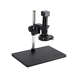 HAYEAR産業用顕微鏡カメラ5MP HD USB2.0産業顕微鏡カメラ 1 / 2.5CMOSイメージセンサー（180倍ズームレンズ付き）144LEDリングライトステレオスタンド 盛り合わせセット (上下に可調整なブラケット付属セット)