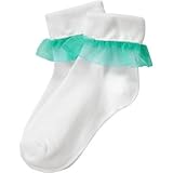 ジンボリー GYMBOREE/ ラッフルフォールドオーバーソックス ジェイドトリム 小物くつ下・タイツ 6～12ヶ月【並行輸入】