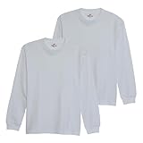Tシャツ 長袖 丸首 BEEFY-T 綿100% 丸胴仕様 タグレス仕様 ビーフィロングスリーブTシャツ 2枚組 肉厚生地 無地 H5186-2-010-XL
