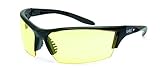 UVEX by Honeywell S2822 Instinct Series Safety Eyewear with Matte Black Frame, Amber Lens and Supra-