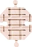 【米国正規商品・並行輸入】ネームトレイン 木製おもちゃ Wooden Train Track - Crossover 十字交差線路パーツ