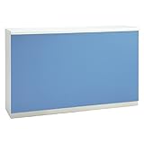 プラス　DKシリーズ　ハイカウンター　棚付オープンタイプ　DK-15HN　ライトブルー/ホワイト