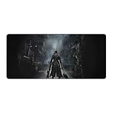 マウスパッド かわいい アニメ柄 キャラクター柄 Bloodborne ブラッドボーン 大型 ゲーミングマウスパッド キーボードパッド マウスパッド ゲーム用 多機能 エッジ周辺強化 耐久仕様 撥水/防水加工 耐久 滑り止め 光学式マウス対応 40x90cm