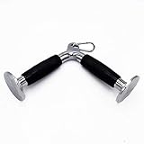 LATプルダウンバー筋力トレーニングデラックスダブルDハンドルトライセップV字型プレスダウンバー (黒鋼回転)