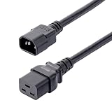 StarTech.com 1.8m 高耐久電源コード C14-C19 15A 250V 14AWG PDU 電源ケーブル サーバー電源コード UL規格認定 TAA