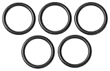 [From da Phactory] [フロム ダ ファクトリー] ブラック Oリング 5個セット ブラック 軟骨ピアス ボディピアス(ブラック,0G)