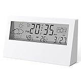 Parhatstor クロック 置き時計 カレンダー 曜日表示