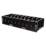 NUOLUX カード収納 名刺整理箱 カード立て 木製 名刺ケース 小物入れ 整理箱 大容量 9仕切り 組み立て簡単 卓上 名刺スタンド 2