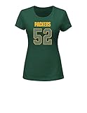 NFLグリーンベイパッカーズClay Matthews 52レディース彼女ハイライトPlayerプログラムShort Sleeve DeepクルーネックTee XL グリーン