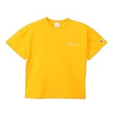 [チャンピオン] Tシャツ キッズ 半袖 丸首 綿100% COTTON USA バインダーネック スクリプトロゴ 刺繍 ショートスリーブTシャツ ベーシック CK-Z304 ゴールド