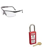 kitmlk411reduvxs3200 X – Valueキット – マスターロック軽量Zenex安全ロックアウトPadlock ( mlk411red )とUvex Genesis Safety 