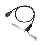 xiwai USB-Cケーブル USB 3.1 Type-E フロントパネルヘッダーからUSB-C Type-Cメス延長ケーブル 40cm パネルマウントネジ付き