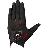 MIZUNO(ミズノ) ゴルフグローブ ダブルグリップ メンズ 左手用 ブラック/レッド 23cm 5MJML401