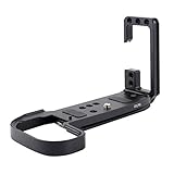 [Z-Jing] クイックリリースプレート キヤノンEOS R6 Mark II / R5 / R5 C / R6 用 L字型 ブラケット アルカスイス互換 金属製 横縦撮影用 クイックリリースブラケットプレートハンドグリップ キヤノンR5C R6II用 (Black)