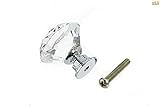 niceeshop ( TM )亜鉛合金クリスタル引き出し引き出し家具ハンドルwith Screw、透明、シルバー approx 3cm 625779012759