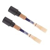 FLAMEER オーボエリード 手作りリード リード オーボエ用 Cトーン 管楽器アクセサリー 2個セット ブルー