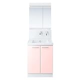 TOTO 洗面化粧台セット(KZ) 600mm 二面鏡(ベーシックLED)+2枚扉 パナシェピンク KZ62B1PN
