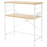 IBUYKE ゴミ箱上ラック レンジ台 キッチンラックゴミ箱上収納レンジボード 可動棚 食器棚 幅80×奥行40×高さ87.5cm オープンラック 収納ラック キッチン 炊飯器 作業台 簡単組立 ナチュラル JPTMJ027N