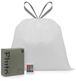 Fluto ひも付きゴミ袋 分別カレンダー付き つるつるタイプ 厚手 ストレッチ 取っ手付き 半透明 乳白色 70L 75枚×2