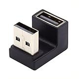 chenyang USB 3.0アダプター、USB 3.0 Type A オス - メス 延長 電源 データ ビデオアダプター 反対 U 形状 角度 10Gbps