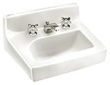 American Standard 0373.050.020 Penlyn Vitreous China Wall-Mount with Faucet Holes on 4-Inch Centers 