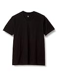 [グンゼ] VネックTシャツ 【2枚組】 YG 綿100% Tシャツ 2P メンズ ブラック 日本 L (日本サイズL相当)