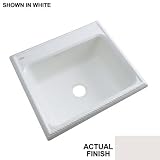 Thermocast Wentworth 25 x 22インチキャストアクリルシングルボウルキッチンシンク、子鹿ベージュ