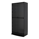 【JAJAN】フィギュアラック「サード(3rd)」ワイド 扉タイプ 幅83cm奥行39cm高さ180cm ハイタイプ ブラック【正規品】[鍵付きコレクションケース][棚プレ対象商品]